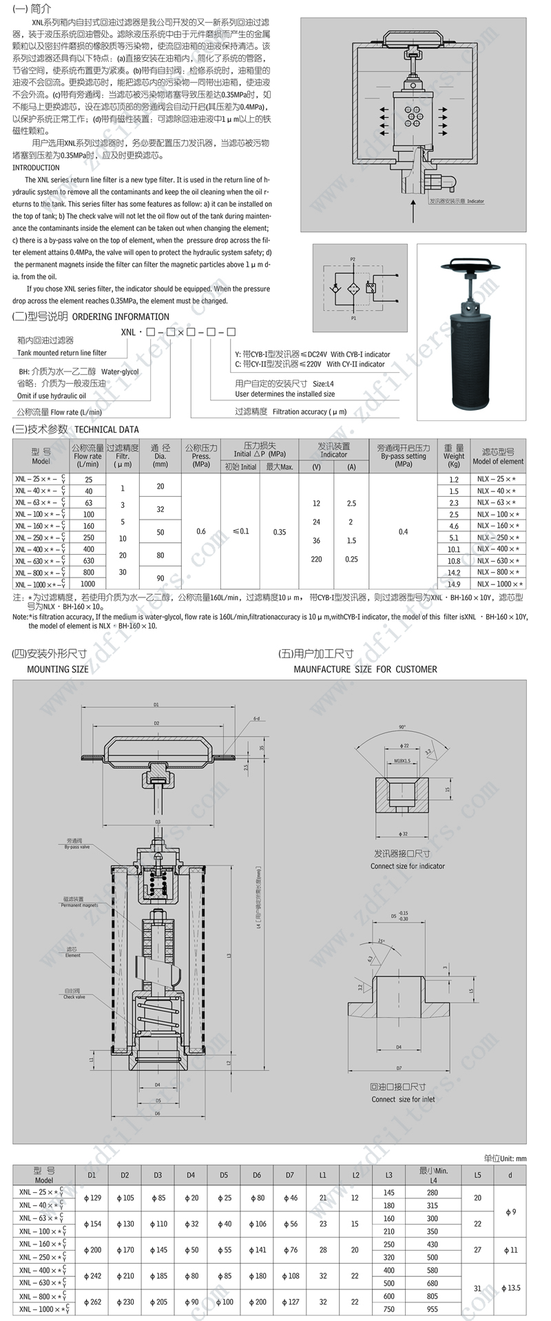 XNL回油過(guò)濾器描述-水印